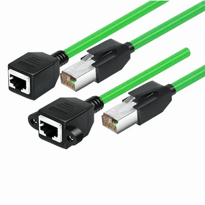 KRONZ Cat8 Cat7 RJ45 Extension Cable High Flexible Industrial Female to Male Screw Locking Waterproof 10Gbps Network Patch Cord