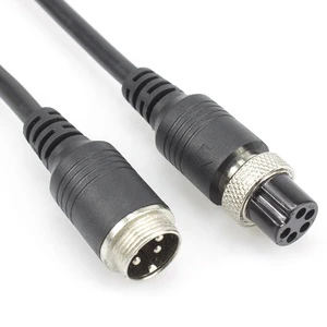 Custom M16 5-Pin Male to Female Shielded Cable GX16 Extension Cord for Car Camera Multimedia Speaker ODM OEM Industrial-Grade