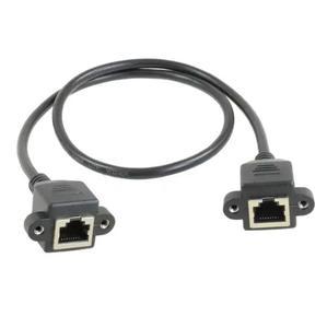 RJ45 Network Cable Network Extension Cable Elbow RJ45 Male to Female with Screw Hole Connection Wire