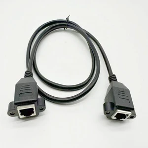 High quality Ethernet cable 0.15m 0.3m 0.5m 1m cat5 female To female rj45 extension cable for Panel installation