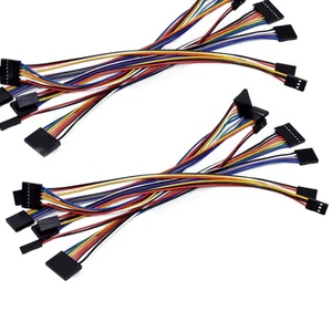 RY Hot Sale 1p ~ 12p Double Head Bus to Bus Color Cable DuPont Line 2.54mm 20cm
