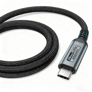 Custom Brand Logo USB C Cable Factory Customized Packaging 3.2 Gen2 20Gbps 4K Pd 3.1 Fast Charging USBC Data Type C to C Cables