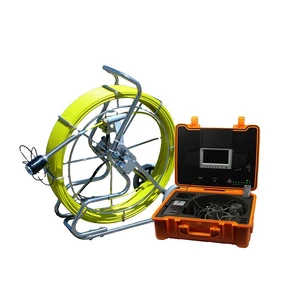 Factory Custom 60m Cable Witson With Pusher Glass Fiberglass Borehole Drainage Pipe Inspection Mini Camera CCD Sensor