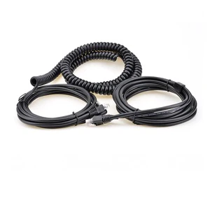 RJ45 Network cable LAN Patch Cord Ethernet Curly Spiral Cat5e Power Extension Barrel Jack Plug Splitter Coiled Spring Cord