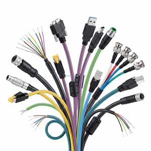 Customized 5M 10M Waterproof IP67 Blue PUR Cable Industrial Camera Baumer GIGE Vision M12 X Coded to RJ45 Cable 8 Pin Connector