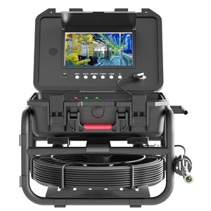 20m Cable 9 Inch Monitor Sewer Pipe Inspection Camera 1080P 23mm Lens Underground Pipe Detector Borescope With Keyboard and DVR