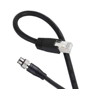 RJ-45-TO-M12-8P A-Coded Industrial Camera Cable For Factory Automation Vision Systems And Reliable Data Transmission