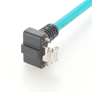 Industrial Camera GigE Cable Right Angle Down Side Bare Copper PVC Insulation 1m 8 Cores