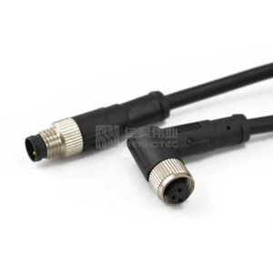 M8 Waterproof Molding Connector Cable 3 4 5 6 8 Male Female Double End Cable Straight / Angled M8 Waterproof Sensor Cable