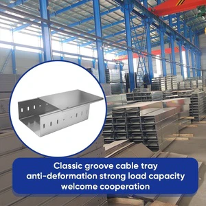 Commercial Building Groove Cable Tray Closed Cable Channel For Office Shopping Mall Hospital School Custom Length
