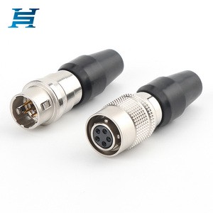 HR10A Kishii Plug Socket 4P/5P/6P Industrial Camera Aviation Connector IP67 Waterproof 2A Male/Female PCB
