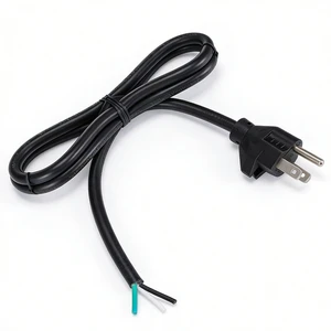 Factory Supply US 3 Pin Power Extension Cord for Computer and Home Appliance Black PVC Cable