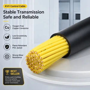 KVV Multicore Control Cable 1.0/4.0mm PVC Insulated Copper 450/750V Flexible Industrial Power and Signal Transmission