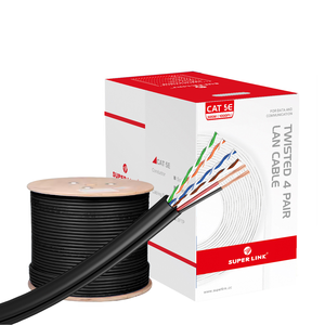 Cat5E UTP IP Security Camera Cable 26AWG 8-Conductor Solid Copper PoE+ CCTV Power Video Transmission CE RoHS Certified