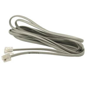 Indoor Extension Cords RJ11 4C Modular Telephone Cable Copper Conductor Ivory PVC Jacket RoHS Compliant 2M Length Flat Custom