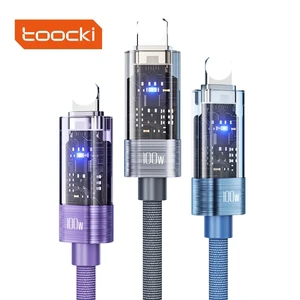 Toocki Intelligent C-L Charging Cable Automatic Recharge Function PD Fast Charging Data Transfer Wire For IPhone 8-14 Models
