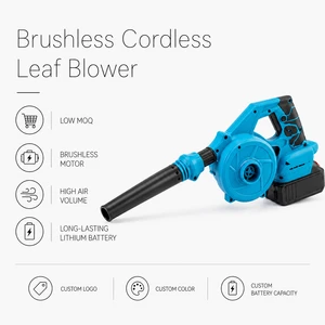 Portable Cordless Electric Air Blower 20V MAX Lithium Battery Dust Blower for Workshop Garden Leaf Cleaning Power Tool Supplier
