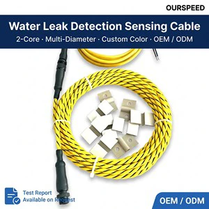 Water Leak Detection Sensing Cable 2-Core Leak Detection System Rope for Data Center OEM/ODM Custom Color