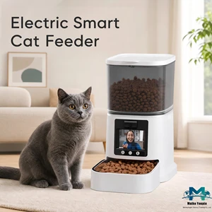 Hot Seller ABS Box Shape Charge Portable Automatic Smart Pet Feeder with Camera Monitoring and APP Control for Cats & Dogs Solid