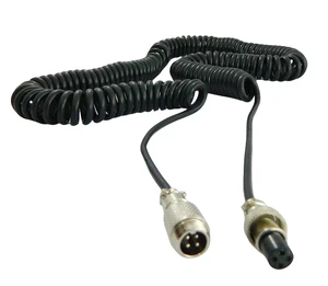 GX12 4-Pin Heavy Duty Waterproof IP67 8m Copper Aviation Female Male Spring Power Extension Cable for Bus Trucks