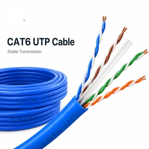 Cat6 Double Shielded Network Cable 23AWG Pure Copper Gigabit Ethernet LAN Cable for CCTV and Data Cabling