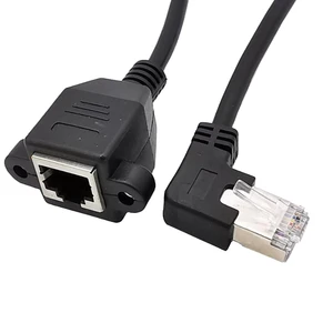Network Cable Extension Cable with Ear Screw Holes Can Fix Rj45 Category 5e CAT5e Male to Female Network Extension Cable