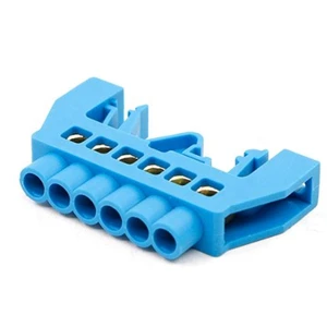 Blue Copper Neutral Links Bus bar Din Rail Connecting Copper Terminal Block for Din Rail