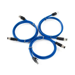 M12 8-Pin a Code SFTP Shielded PVC/PUR Jacket 26AWG CAT5E Industrial Ethernet Cable with RJ45 Plug