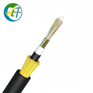 Wolf Aerial 24 Core ADSS-24B1 PE Jacket 4km Fiber Optic Cable G652D 100-500m Span Parallel Outdoor