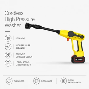 Professional Heavy Duty 20V Wireless Car Pressure Washer Gun Brushless Motor 145 PSI Portable Handheld Electric Power Cleaner