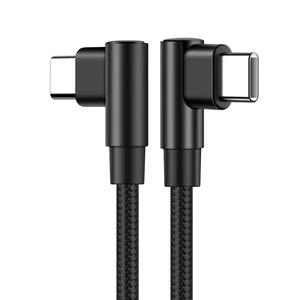90 Degree Aluminum Fast Charging USB Type C Nylon Braided Usb C Kabel Cabo Usb Type C Cables Para Celular Data Cables Wholesale