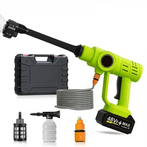 Multi Function Wide Application 6 in 1 Nozzle Portable Power Cordless Pressure Washer for Car Fence Floor Patio Cleaning