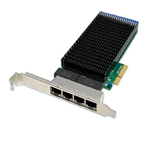 PCIe X4 I210-T4 Gigabit Quad-Port RJ45 Copper Twisted Pair Cable Industrial Camera Vision Network Card