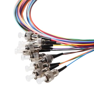 DAMU High Performance 12 Core SC/APC Fiber Optic Pigtail Single Mode OS2 9/20/30mm Custom Length FTTH Network Patch Cord Cable