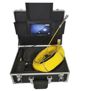 30m Cable 17mm Head Pipeline Inspection System With 7In Monitor, 12V 4500mAh Lithium Battery Pipe Camera