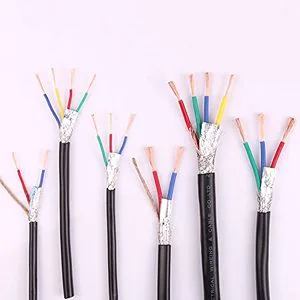 RVVP Shielded Wire Multi-core (2-5 Cores) 0.3-2.5 Square Signal Control Cable for Heating Applications PVC Insulation & Jacket