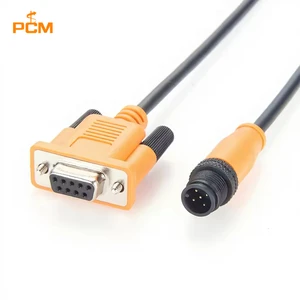 M12 A-Code 5 Pin Male to D-Sub RS232 DB9 Bus Extension Cable for Industrial Automation NMEA 2000 CANopen CANBus Data Logger