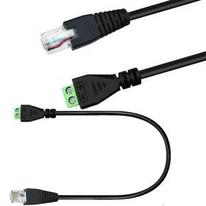 Copper Core PVC Computer Network Extension Cable 2P Female Terminal Block Wire RJ45 8P Male Solderless Green Adapter Cable