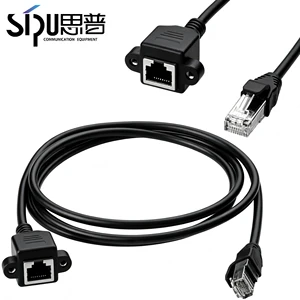 SIPU RJ45 Panel Mount Ethernet Extension Cable Cat5e/Cat6 Bare Copper Conductor Shielded Screw Fix