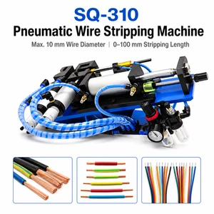 Duty Pneumatic Wire Stripping Machine 0-100 mm Length 10 mm Diameter Outer Jacket Stripping Power Cord Multi-Core Cable Qilin