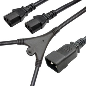 IEC 320 C20 Male Plug to 2x C13 Mining Machine Power Cords