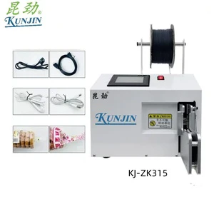 KUNJIN ZK315 Automatic Twisting Coil Cable Winding Ties Roll Binding Semi-auto Wire Twist Tie Machine with Great Price