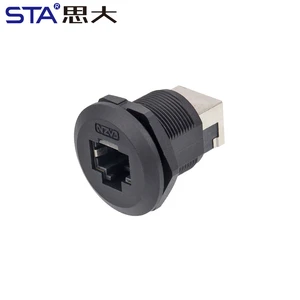Custom RJ45 Waterproof Plug Metal Connector Cat6 Panel Mount Network Interface Adapter Ethernet Extension Cables