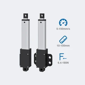 PrimoPal Custom Design Black Micro 6V 12V Small Stroke 30mm 35mm 50mm Electric Mini Linear Actuators