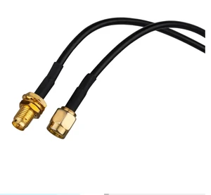 RP-SMA SMA Connector Male Female Extension Cable Copper Feeder Wire Coax Coaxial WiFi Network Card RG174 Router Antenna Heating