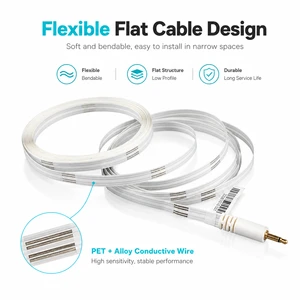 Premium Flat Water Leak Sensor Cable For Industrial Liquid Monitoring Flexible PET Probe Water Leak Detector Water Leak Sensor