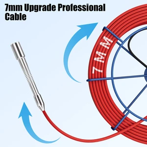 60M Industrial Pipe Inspection Camera 9 Inch IPS 1080P Sewer Camera with Meter Counter DVR Recording Self-Leveling