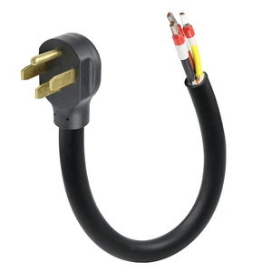 Nema 14-50P Power Cord 250V 15A PVC Wire Stripped End Industrial Equipment Use