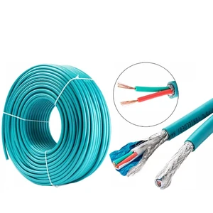 Profibus 1*2*0.64mm 2C*22AWG ROHS2.0 DP Bus Cable 2-core 150ohm Shielded Multi-Stranded Wire