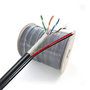305m Industrial Ethernet CCTV Darou Cable with Power Cable Wire UTP Cat5e Shielded High Flexible Bare Copper CE/ROHS Certified